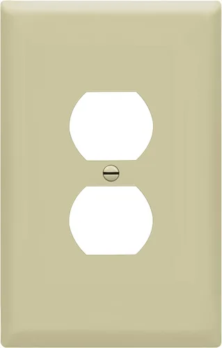 Vista 39 de ENERLITES Placa de pared dúplex para tomacorriente para receptáculos, cubierta de toma de corriente eléctrica jumbo, acabado brillante, de gran Negro