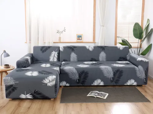 Vista 2 de MIFXIN Funda de sofá modular en forma de L, 2 piezas, elásticas, en forma de L, con parte inferior elástica para sala de estar, niños, perros