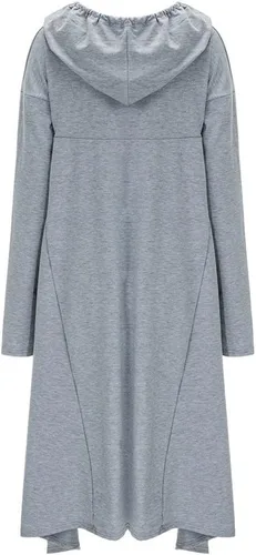 Vista 6 de Xuan2Xuan3 sudadera holgada, con bolsillos canguro, abrigo de vestir para mujer.