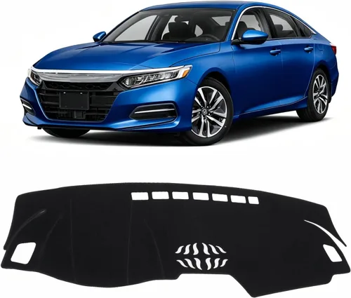 Vista 9 de KUST Funda negra para salpicadero compatible con Tesla Modelo Y Modelo 3 2017-2023, accesorios para el modelo Y Modelo 3, tapete antideslizante