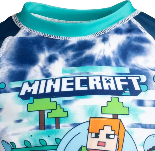 Vista 7 de Minecraft Camiseta de natación de manga larga raglán para cosplay