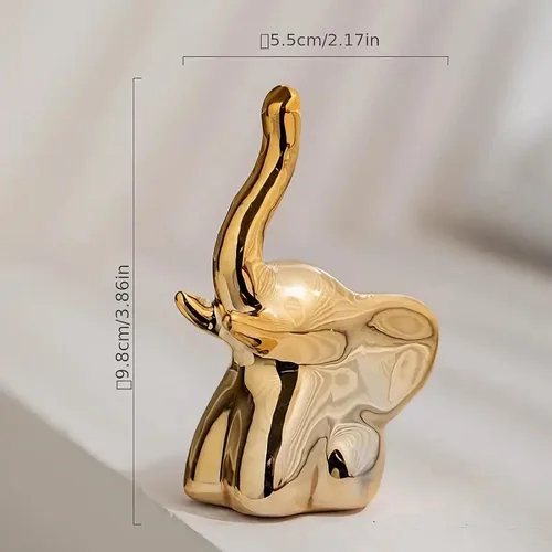 Vista 5 de Decoración del hogar para estantes, estatuas de elefante, 1 par, pequeños detalles decorativos para estantes, mesa de oficina, estantería