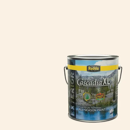 Vista 75 de Rodda Paint CASCADIA XL - Pintura e imprimación satinada para exteriores en uno, cuarto de galón, color blanco
