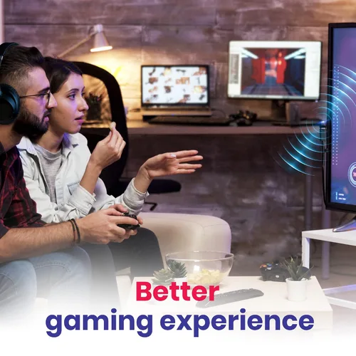Vista 3 de Global Teck Blue Beacon - Extensor de rango de cable USB-A para auriculares, altavoces, teclado, portátiles, PC, mouse, mejora la señal de línea