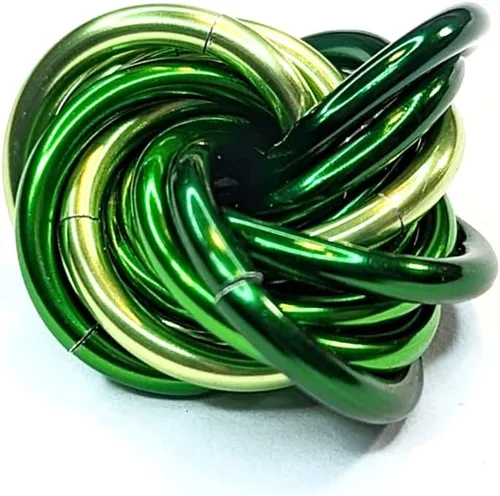 Vista 25 de Bola Fidget Möbii (MultiColor): Herramienta de juguete silenciosa para aliviar el estrés, ansiedad y estimular el ADHD para el hogar, viajes Cromo