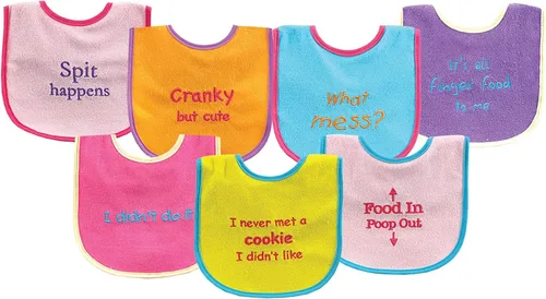 Vista 16 de Luvable Friends Baby Cotton Terry Drooler Bibs with PEVA Back, Transportation, One