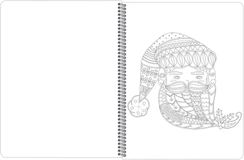 Vista 4 de Libro para colorear de Navidad para adultos (encuadernado lateralmente)