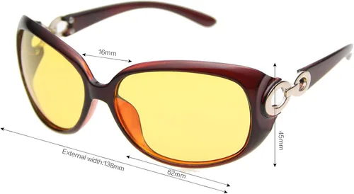 Vista 3 de BEISON Gafas de visión nocturna para mujer, gafas de conducción polarizadas