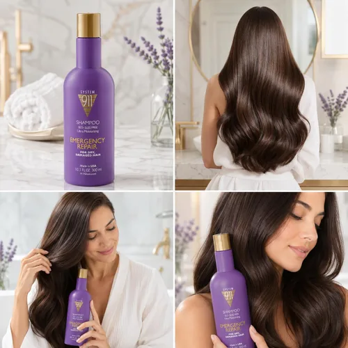Vista 2 de Hayashi Champú reparador System 911 para cabello seco y dañado, 10.1 onzas