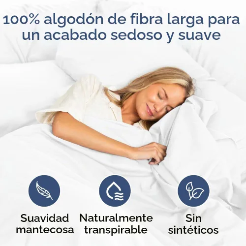 Vista 4 de Juego de 2 fundas de almohada 100 % algodón de 400 hilos, sin arrugas ni decoloración, protectores lavables a máquina, ropa de cama de hotel