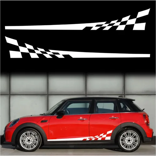 Vista 9 de 2 calcomanías universales de 78.7 pulgadas para la carrocería del lado del automóvil, calcomanías autoadhesivas para tira lateral, calcomanías