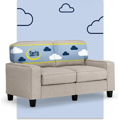 Vista 37 de Serta Palisades Sofás Tapizados para Sala, Sofá de Diseño Moderno, Tela, Beige