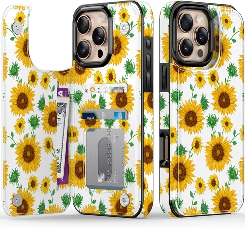 Vista 138 de LETO para iPhone 15 Pro Funda tipo cartera - Tapa tipo folio con patada - Diseños de moda - Tarjetero - Funda protectora para mujeres y niñas - 6.1