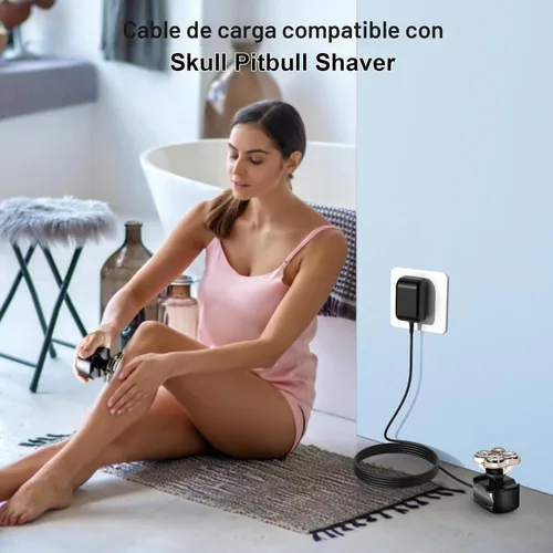 Vista 4 de Adaptador de CA para afeitadora de calavera para Pitbull Silver