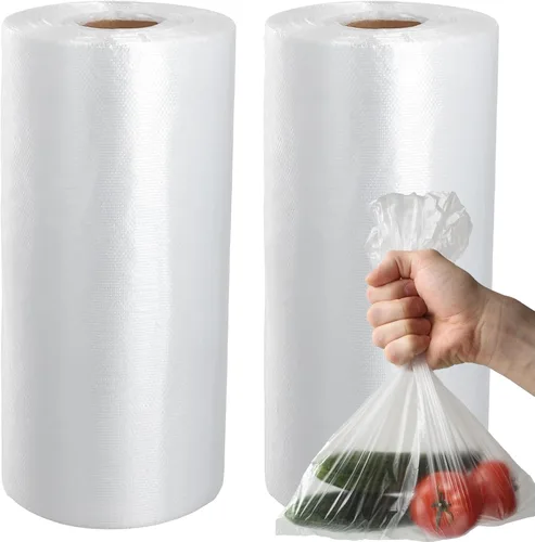 Vista 13 de Bolsas de almacenamiento de alimentos de 10 x 14 pulgadas, bolsa de plástico transparente, 500 unidades bolsa de plástico desechable para alimentos