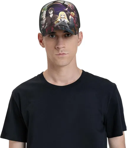 Vista 7 de Angels of Death Cap Fashion 3D Printed Cartoon Adjustable Baseball Hat for Men Black