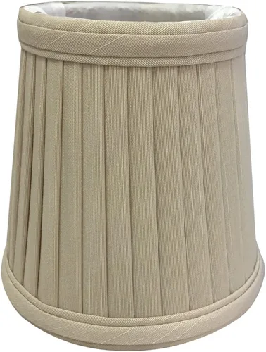 Vista 8 de Royal Designs, Inc. CS-109BG-6 - Lámpara de araña plisada, color beige, 2 x 3.5 x 3.5 pulgadas, paquete de 6 Beige - Paquete de 6