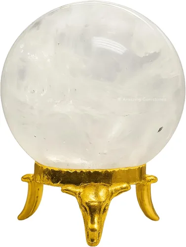 Vista 65 de Amazing Gemstone Bola de cristal de Amazonita con soporte, bolas de meditación de esfera de cristal de 2 pulgadas para brujería y bolas decorativas