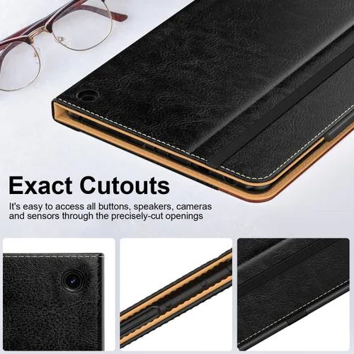 Vista 7 de Grifobes - Funda para Fire HD 8/8 Plus de piel sintética de 12ª/10ª generación Fire HD 8/8 Plus Premium PU Leather Folio Auto Wake/Sleep Cover with