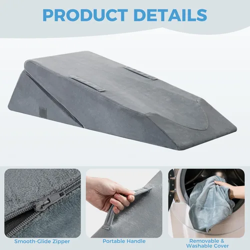 Vista 4 de Ganondorf Almohada de elevación de piernas 2 en 1 para poscirugía, almohada ajustable de espuma de alta calidad de 8 y 10 pulgadas, reemplazo