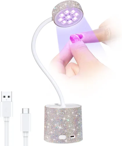 Vista 17 de Lámpara de uñas LED UV, mini luz UV para esmalte de uñas de gel, secador de uñas LED recargable, secado rápido, lámpara de uñas UV para el hogar