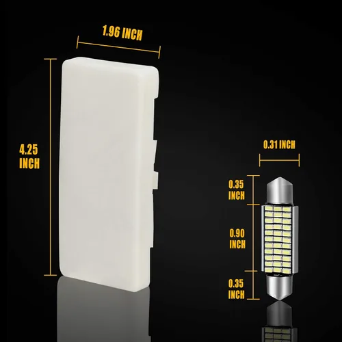 Vista 3 de HERCOO Cubierta de lente de luz de cúpula interior para mapa de techo con bombillas LED blancas compatible con Chevy S10 GMC Sonoma 1991-2003