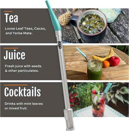 Vista 5 de JoGo - La pajita original para preparar café y té - Cafetera portátil - Filtro de acero inoxidable de una sola porción - Función de filtro