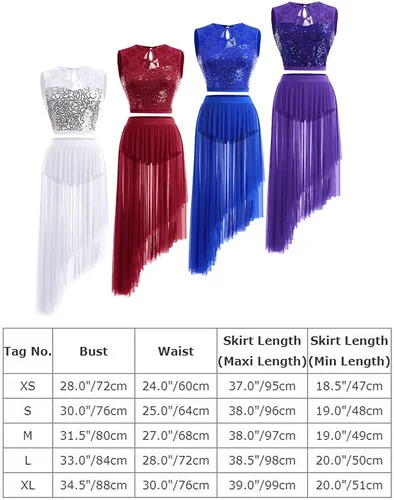 Vista 5 de Vestido de baile con lentejuelas brillantes, sin mangas, 2 piezas, vestido de baile floral, malla de encaje, falda de tul dividida con pantalones