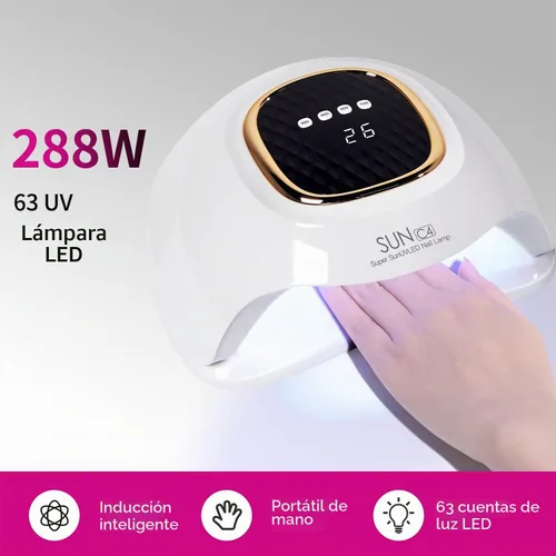 Vista 2 de MIRAGE LAYON Lámpara de Uñas UV - Secado Rápido, Potente y Eficiente, Lámpara LED de Uñas con 4 Ajustes de Tiempo y Sensor Automático Infrarrojo