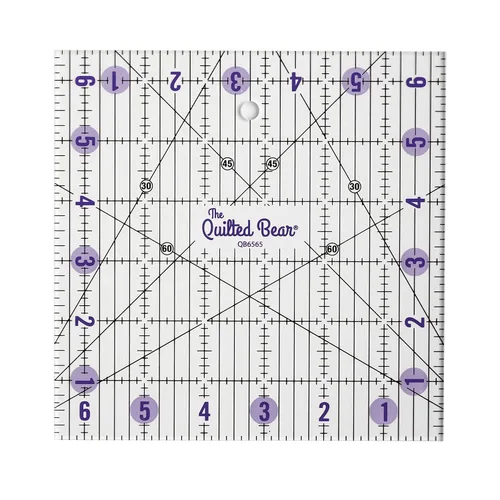 Vista 12 de The Quilted Bear Reglas de Acolchado - Regla Acrílica Transparente Antideslizante para Acolchado, Patchwork y Costura con Líneas Negras Claras