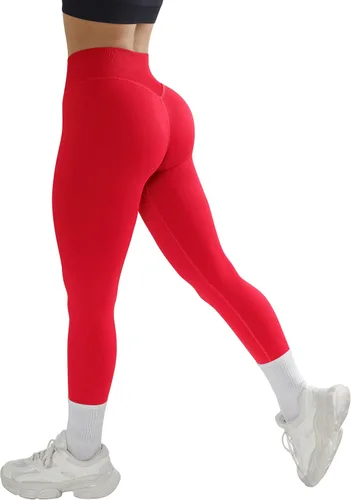 Vista 5 de MOOSLOVER - Leggings de entrenamiento levanta glúteos sin costuras, de cintura alta para mujer. Pantalones para yoga ajustados de compresión