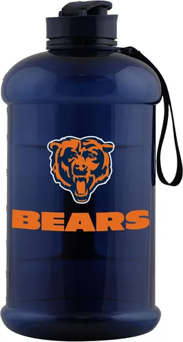 Vista 19 de FOCO Logotipo del equipo de la NFL Botella de agua deportiva grande de plástico transparente de 2L