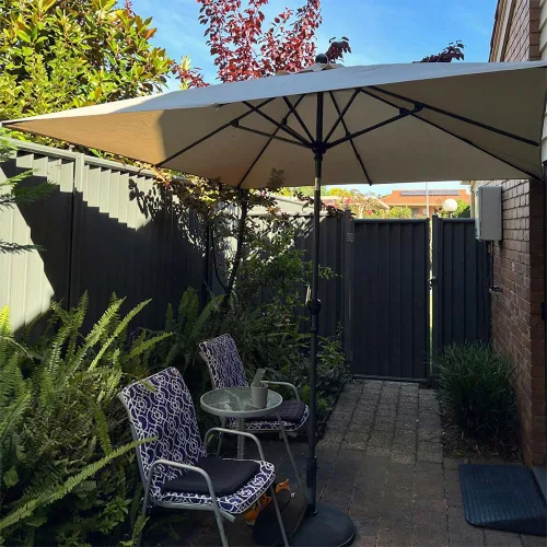 Vista 79 de PURPLE LEAF - Sombrilla de patio rectangular de 6' x 4', sombrilla de mesa para exteriores con marco de aluminio, sombrilla de mercado, sombrilla