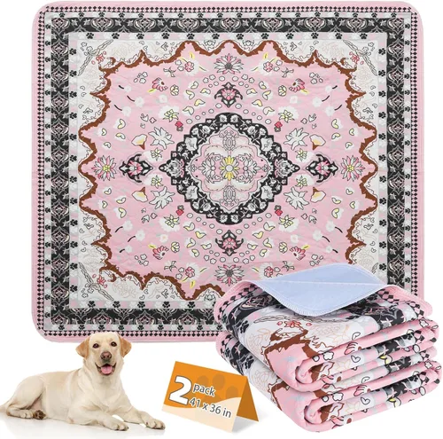 Vista 29 de KOOLTAIL Almohadillas lavables para orina de perros, paquete de 2 almohadillas de entrenamiento súper absorbentes reutilizables impermeables