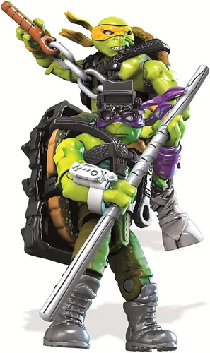 Vista 4 de Mega Bloks Teenage Mutant Juguete para construir, camión de batalla, tortugas ninjas