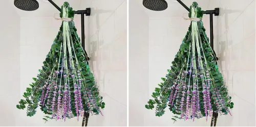 Vista 9 de Tallos de eucalipto secos y flores de lavanda para ducha y decoración, 80