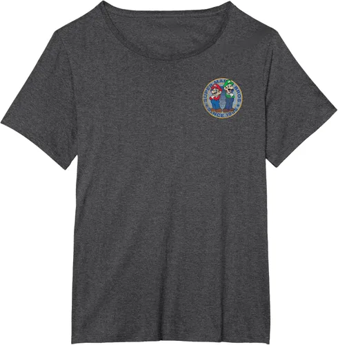 Vista 26 de Super Mario Bros Luigi Left Chest Since 1985 - Camiseta gráfica Negro