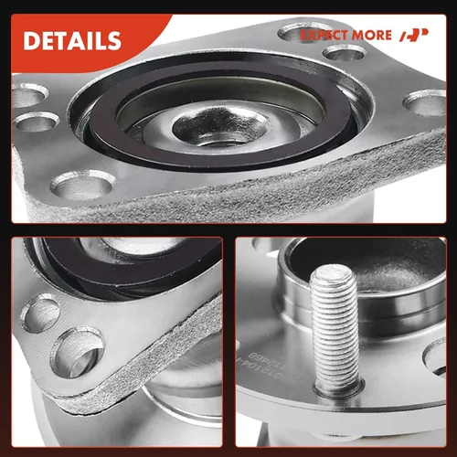 Vista 8 de A-Premium Cojinete de rueda trasera y conjunto de cubo con ABS y 5 lengüetas compatible con Mazda 2 2011 2012 2013 2014