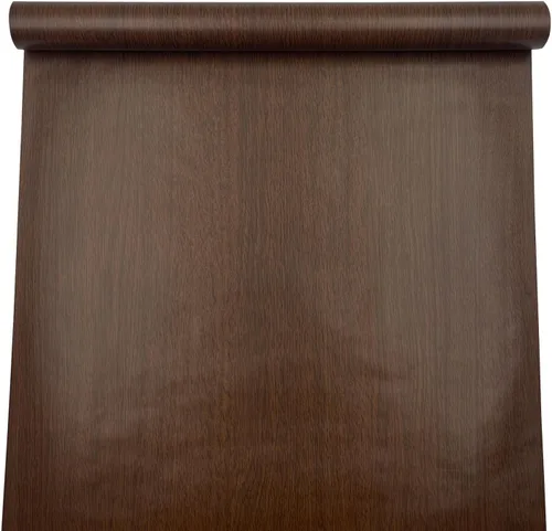 Vista 9 de LovingWay Rollo de papel tapiz de grano de madera marrón de 14.7 pies para estantes de 17.7 x 177 pulgadas, autoadhesivo, para computadora