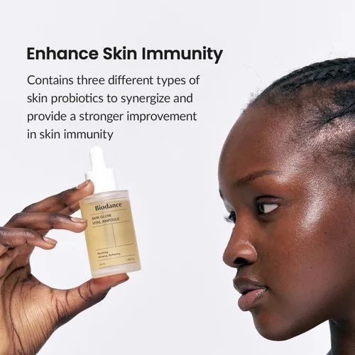 Vista 2 de Biodance Skin Glow Vital Ampolla, suero de cuidado total, iluminador, antienvejecimiento, ampolla compleja probiótica 1.69 fl. oz x 1 ea