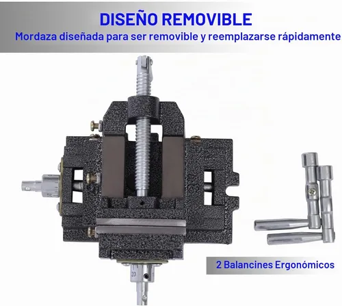 Vista 5 de Tornillo de prensa de taladro deslizante cruzado de 3 pulgadas, mesa de banco compuesto, abrazadera de carpintería, mesa deslizante cruzada