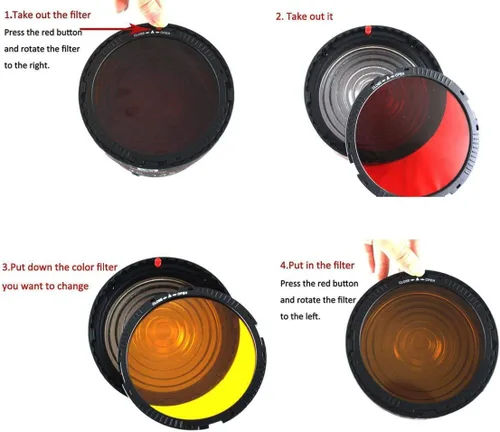 Vista 8 de EXMAX NG-10X Fresnel Adaptador de enfoque de lente Fresnel Spot S-Mount Adaptador Accesorio 10-40° 5X Lente de enfoque más brillante Ajustar