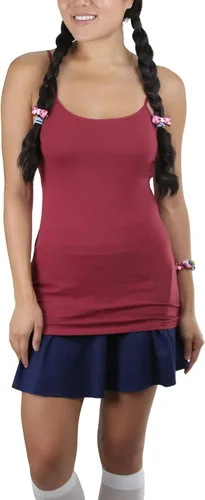 Vista 14 de ToBeInStyle Camisola larga de algodón para niña con sujetador de entrenamiento integrado Sencillo: Bold Red