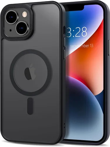 Vista 193 de Anuck - Funda magnética para iPhone 11 compatible con MagSafe, carcasa trasera mate translúcida dura, borde de TPU, delgada, resistente a impactos
