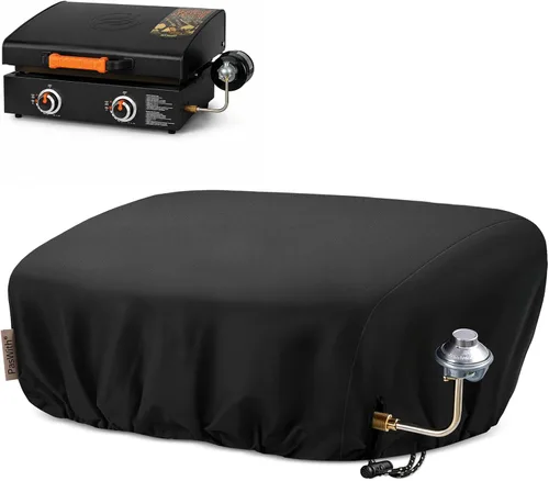 Vista 9 de PasWith Cubierta de Plancha para Blackstone de 22 pulgadas con Capucha y Soporte【Tela 600D Mejorada-Reforzada】Cubierta de Plancha Impermeable