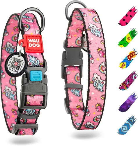 Vista 32 de WAUDOG Collar de nailon para perros – Collar ajustable para perros grandes, pequeños y medianos – Collares de cachorros para perros de razas grandes