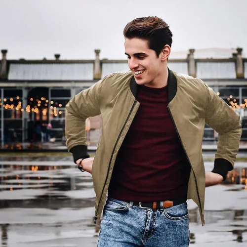 Vista 3 de COOFANDY Men Bomber Jackets Lightweight Windbreaker Jacket Casual Softshell Flight Fashion Winter Fall Coat with Pocket