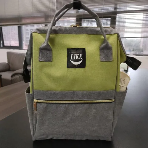 Vista 7 de LIKE Mochila ligera resistente al agua casual para trabajo, compras, viajes, Verde, Classic