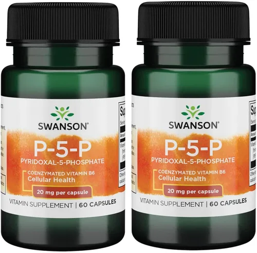 Vista 8 de Swanson P-5-P Vitamina coenzimada-6, 20 mg, 60 cápsulas, 1 paquete