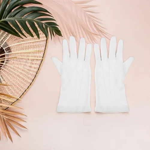 Vista 4 de 3 Pairs White Billiards Referee Gloves Comfortable Pool Snooker Competition Gloves Cotton-Polyester Blend Protective Mittens for Men and Women